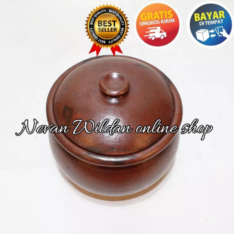 KENDIL TANAH LIAT D 20 | KENDIL GERABAH | KENDIL BUBUR SAYUR