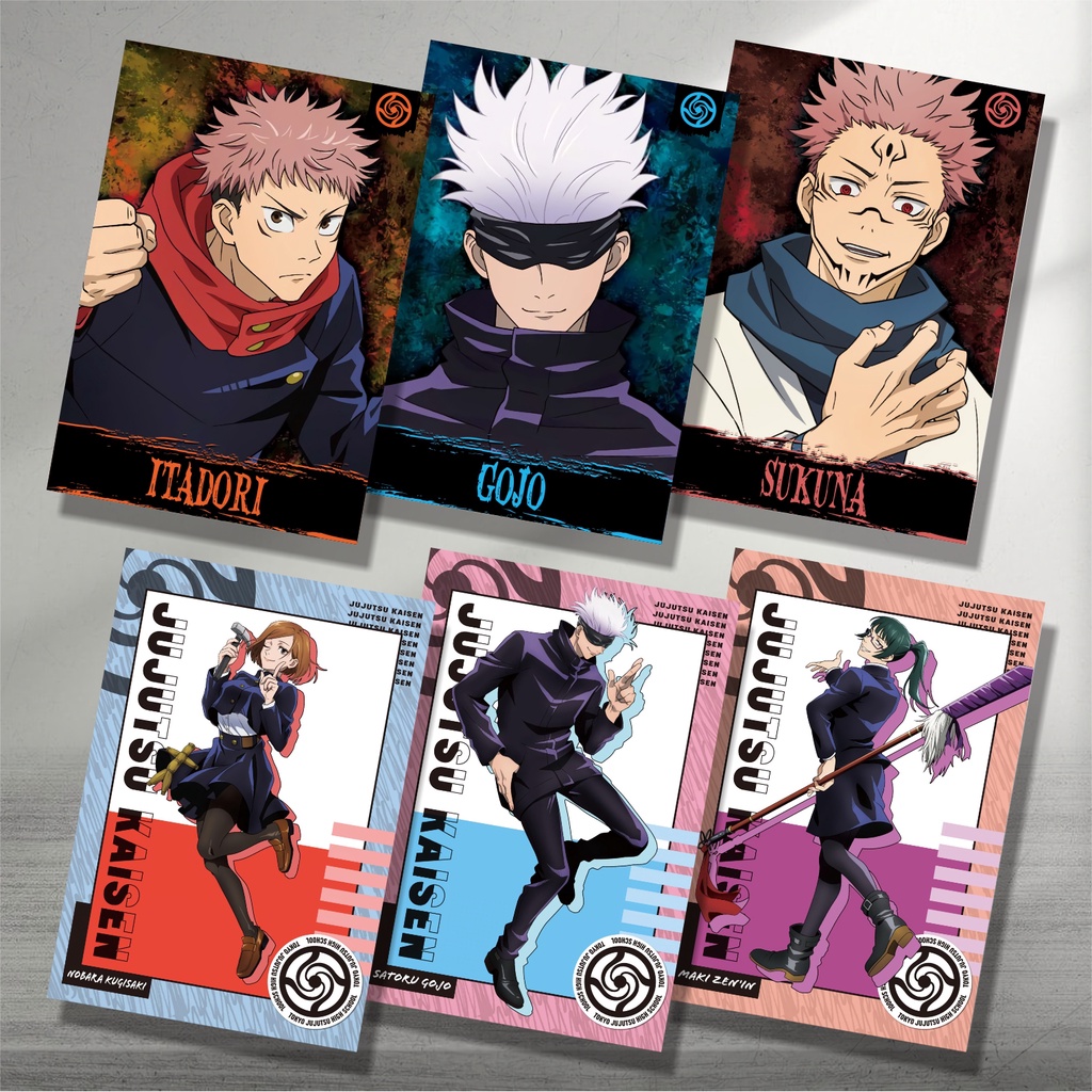 Koleksi Poster A3 Anime Jujutsu Kaisen B - Itadori Fushiguro Kugisaki Gojo Sukuna Inumaki Maki Nanami Yuuta