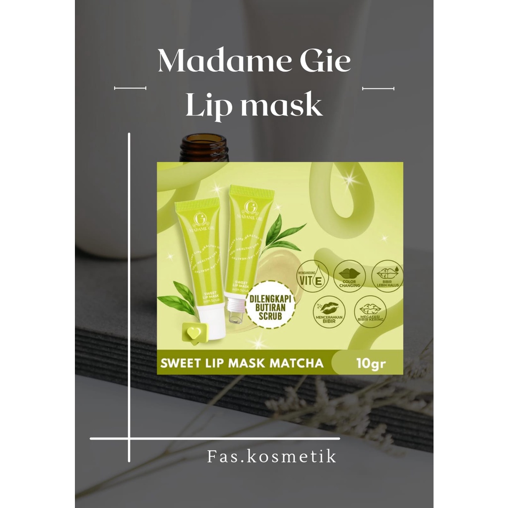 MADAME GIE Sweet Lip Mask / Lip Scrub / Lip Balm Vitamin E