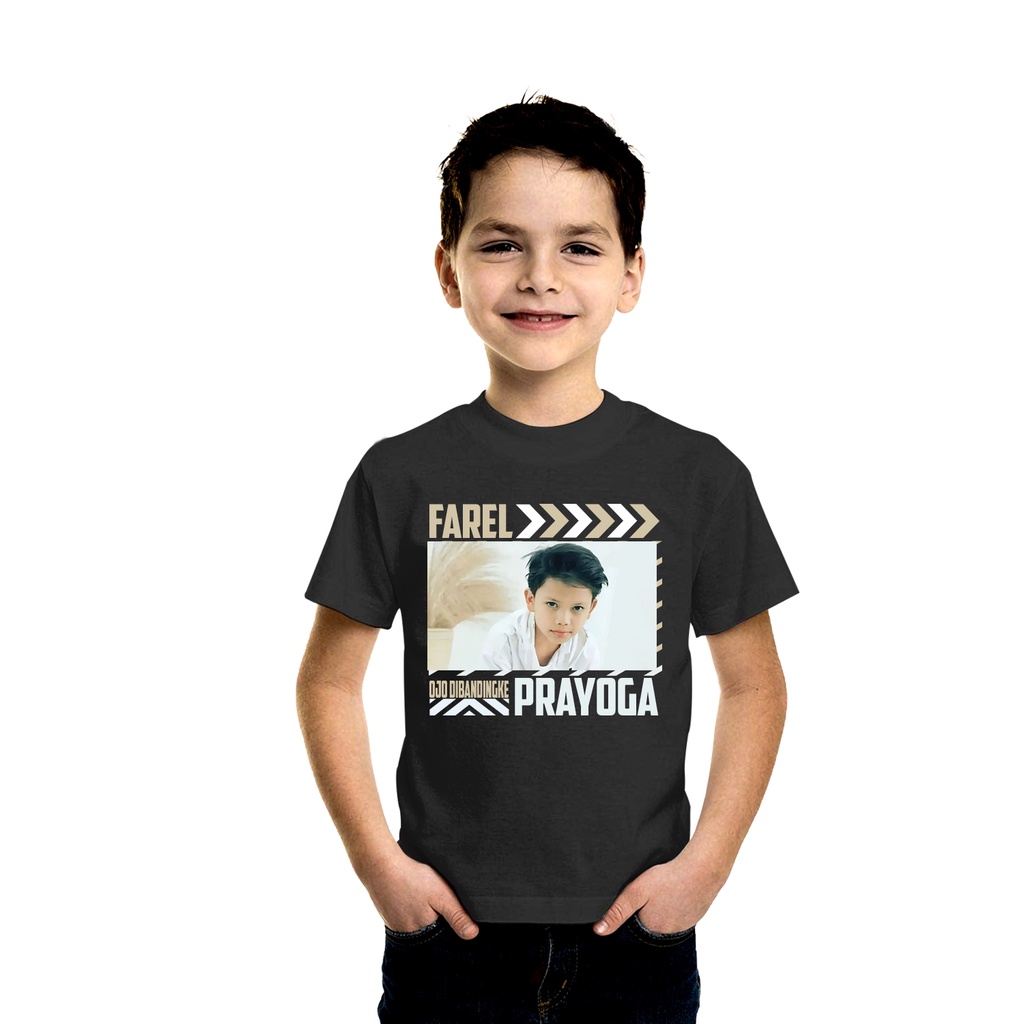 FAREL PRAYOGA PHOTO kaos anak COTTON COMBED 30S OJO DIBANDINGKE DANGDUT KOPLO ARTIS JAWA