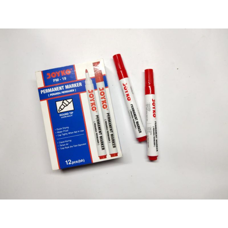 

Spidol Joyko Permanent Merah Pm19