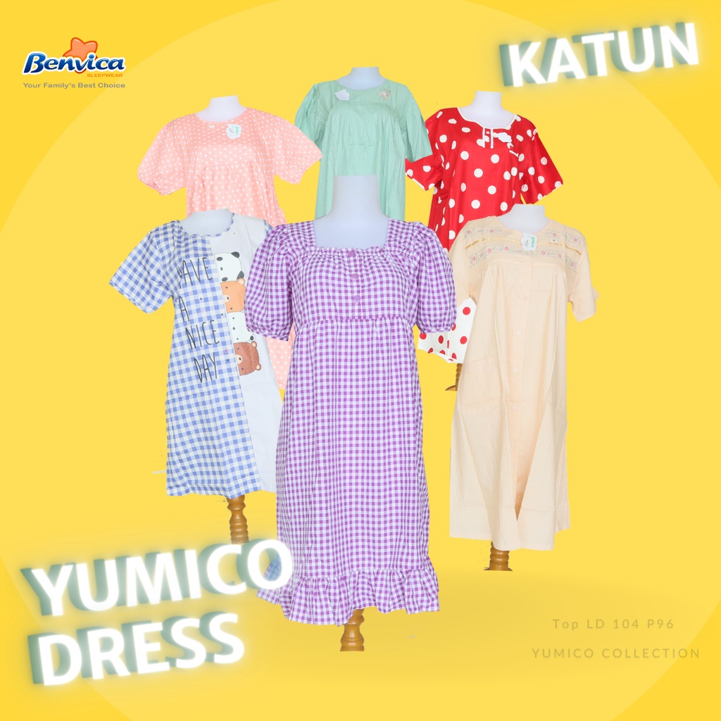 BAJU TIDUR DASTER KATUN PREMIUM YUMICO ALL SIZE BANYAK MOTIF