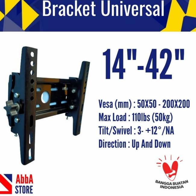 Bracket Braket Smart TV 32 40 42 43 Inch Sony Toshiba Aqua Polytron - LOKAL