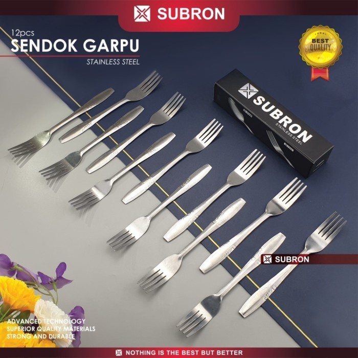 12pcs Sendok Garpu Makan 25gr - SUBRON