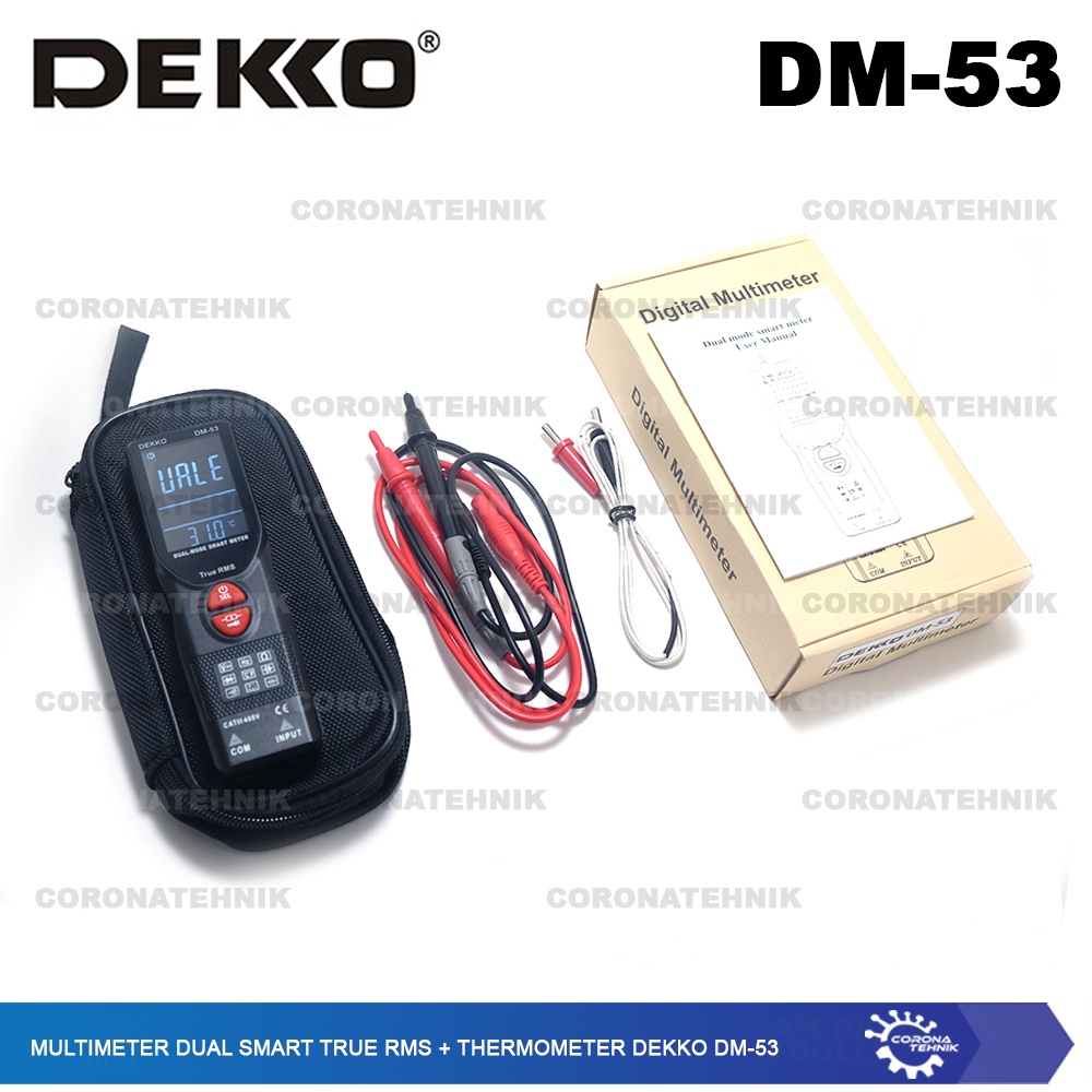 DM-53 - Multimeter Dual Smart True RMS + Thermometer Dekko