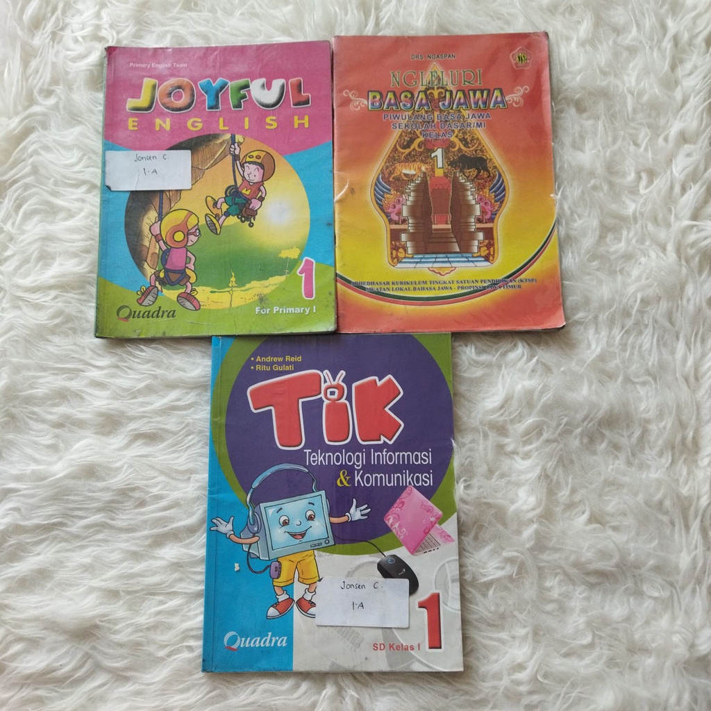 Buku paket joyful english ngleluri basa jawa TIK teknologi informasi kelas 1 quadra