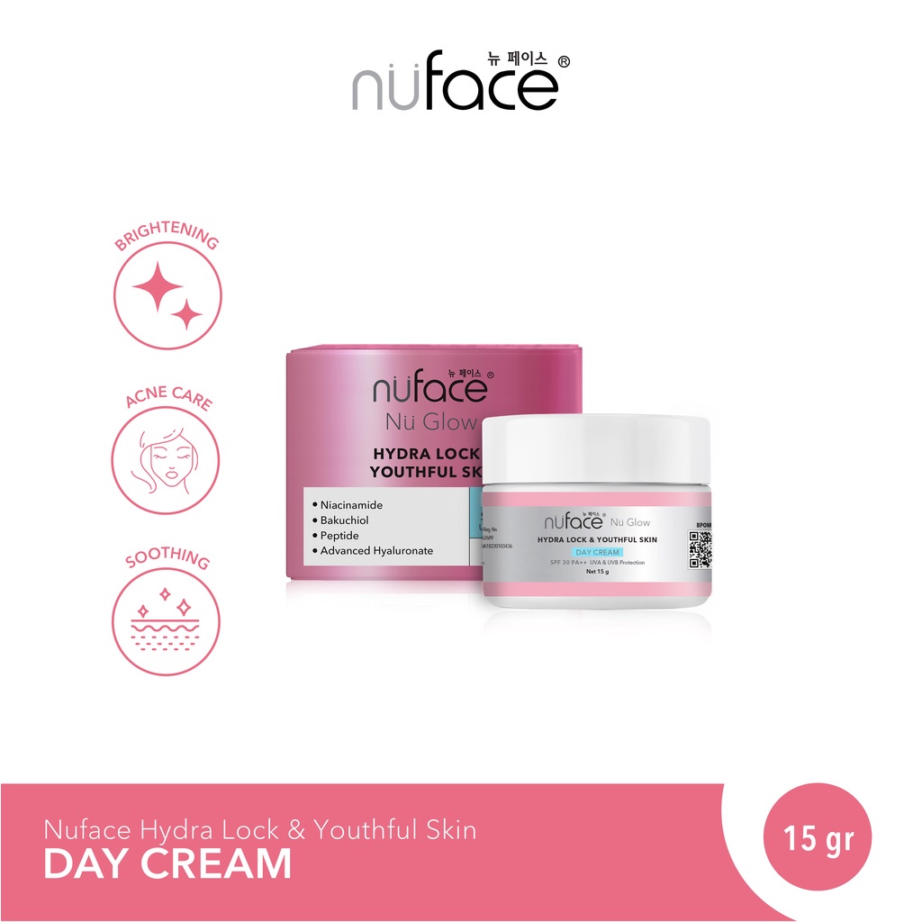 Nuface Nu Glow Hydralock &amp; Youthful Skin Day Cream 15gr