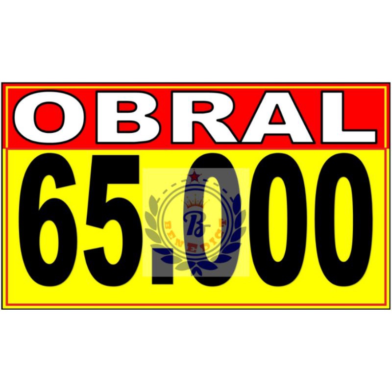 

tulisan nominal 65000 karton