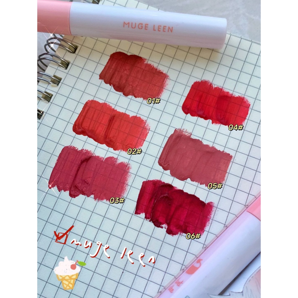 [PER 6 PCS] Mugeleen Velvet Cake Lip Gloss Matte