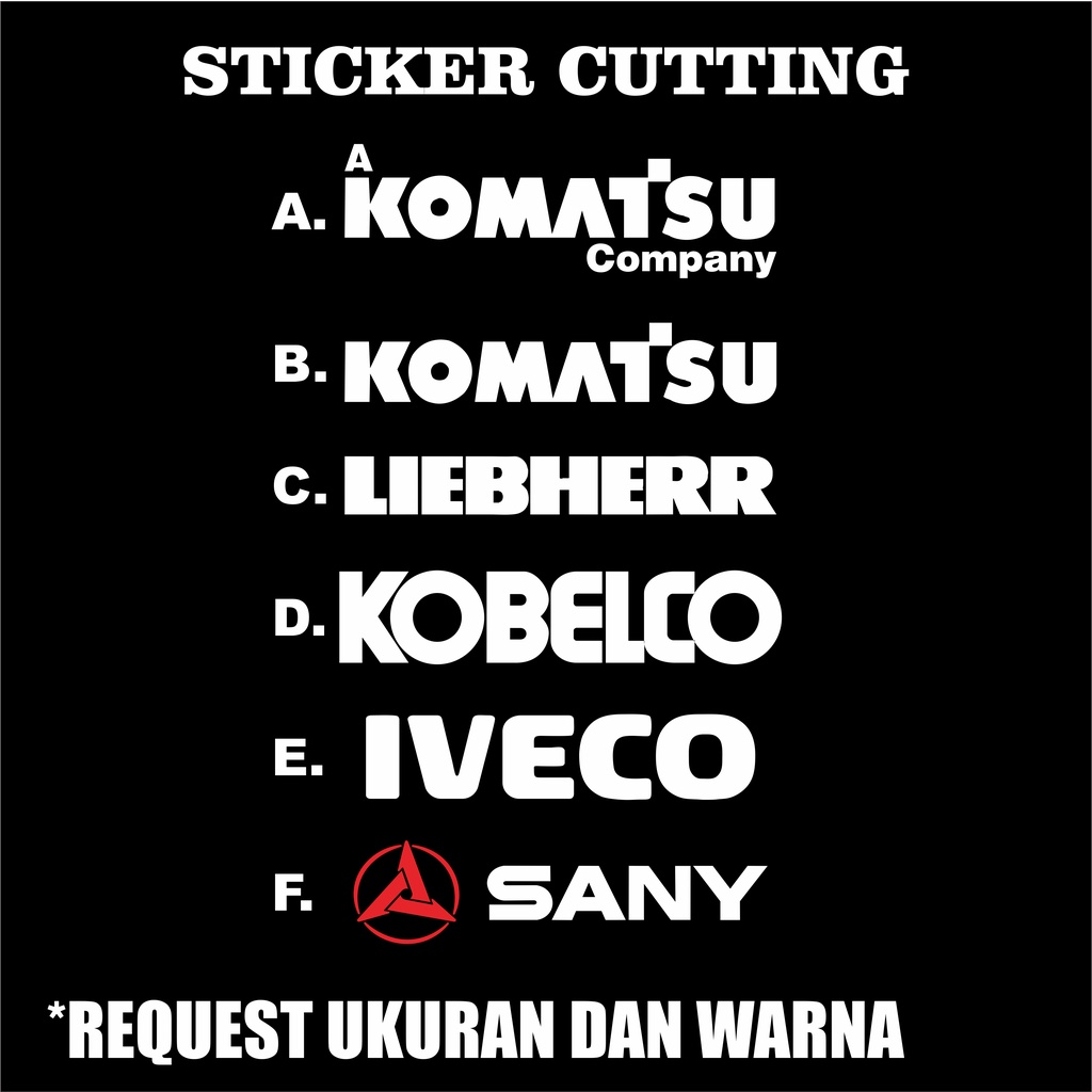 Sticker Cutting Komatsu,Liebherr,Kobelco Dll