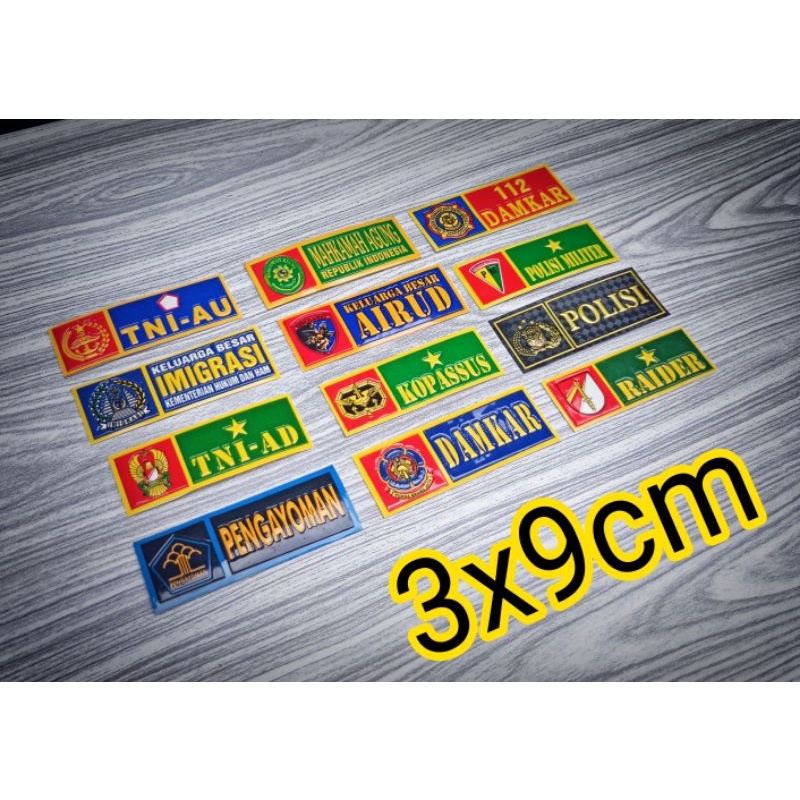 1 set stiker plat nomor polisi tni ad makamah agung airud 112 damkar pengayoman raider kopassus imig
