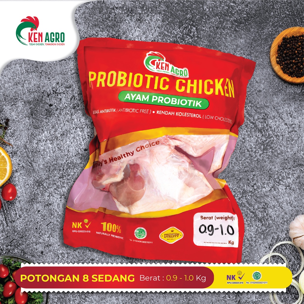 

Ken Agro Ayam Probiotik Potongan 8 Sedang M 0.9-1.0 kg Frozen