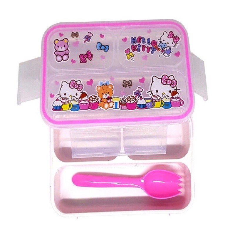 Kotak Makan 3 Sekat Lunch Box Karakter / Lunch Box Sekat 3 Mini