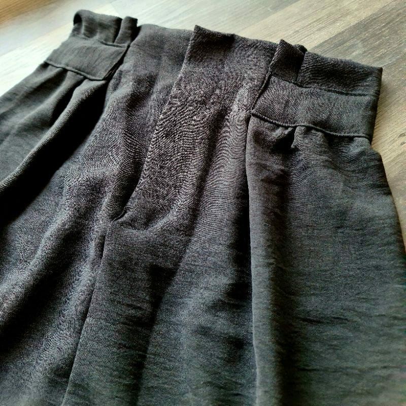 Kulot wanita Dianne pinggang rampel highwaist culote crincle airflow