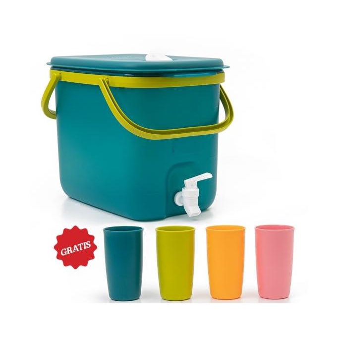 Dispenser Minum Tupperware Set Gelas / Wadah Water Dispenser Air 10 L Srirzkstore