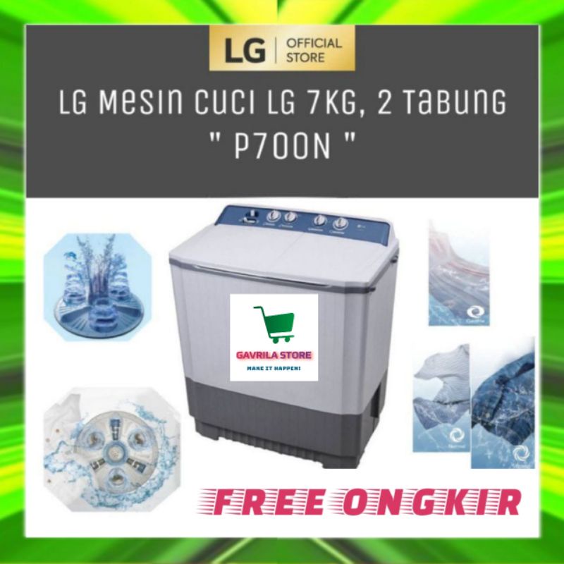 MESIN CUCI 2 TABUNG LG 7KG 7 KG P700N GARANSI RESMI