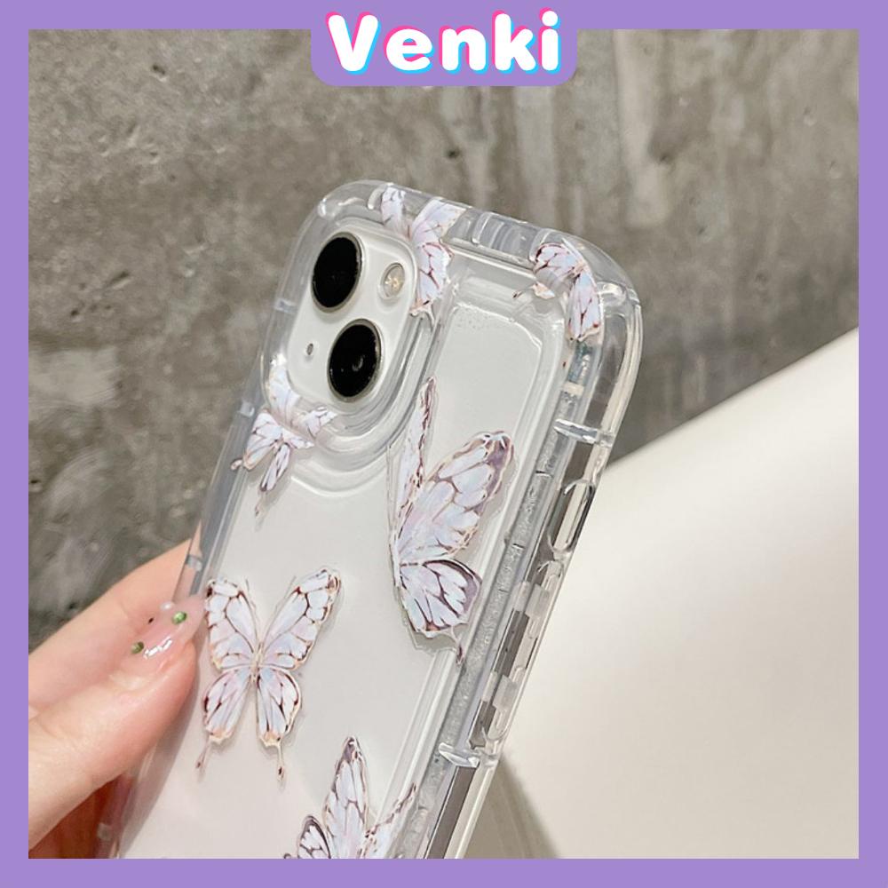 Case For Iphone 14 Pro Max Tpu Soft Jelly Airbag Case Clear Butterflies Case Camera Protection Shockproof For Iphone 14 13 12 11 Plus Pro Max 7 Plus X Xr