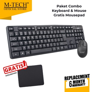 M-tech Original Keyboard & Mouse Combo Gratis Mousepad
