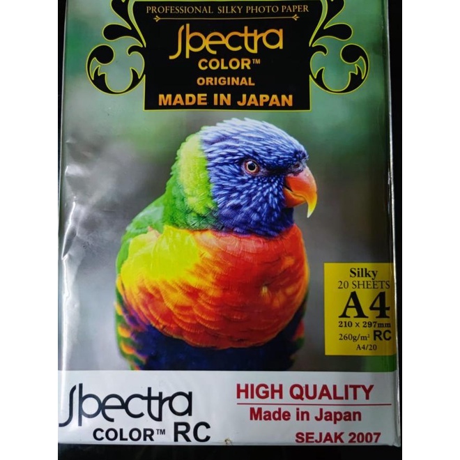 

Professional Silky Photo Paper A4 260gsm Spectra