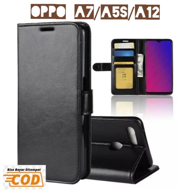 CASE DOMPET FLIP OPPO A7/A5s/A12