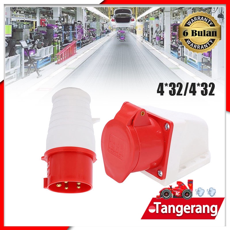 Plug Mounting  Stop Kontak 4 Pin 32A/ Plug Socket Industri /Industry Surface Mounting/ Industri Plug