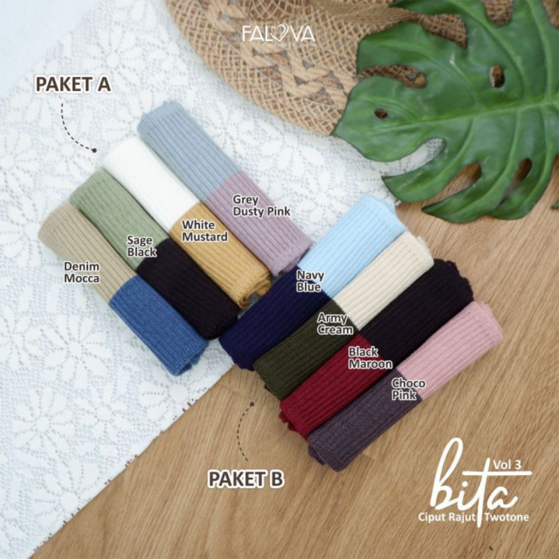 Ciput Bita inner rajut bandana Original by Falova