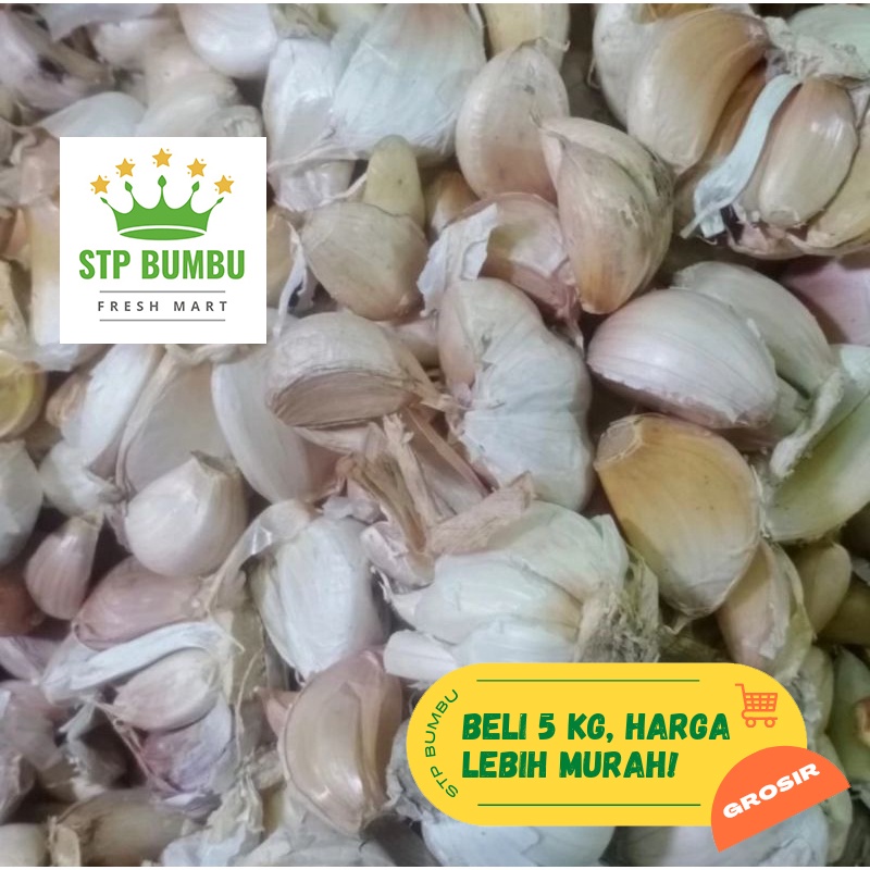 Bawang Putih Banci Honan Pocelan 1kg / Honan Belah