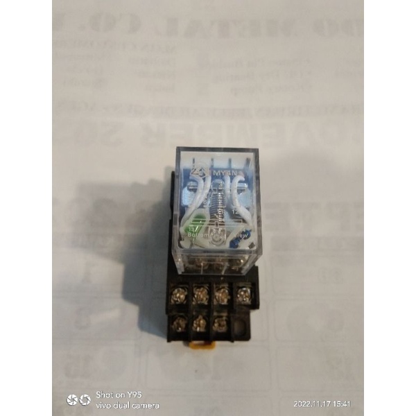 Relay MY4N DC 12V 14pin + Soket merek ZN jual per/5sett riley dc 12v my4n