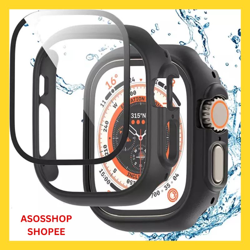 COVER CASE BUMPER WATCH ULTRA 49MM SHOCKPROOF HARD PC WITH TEMPERED GLASS SCREEN PROTECTOR ORIGINAL