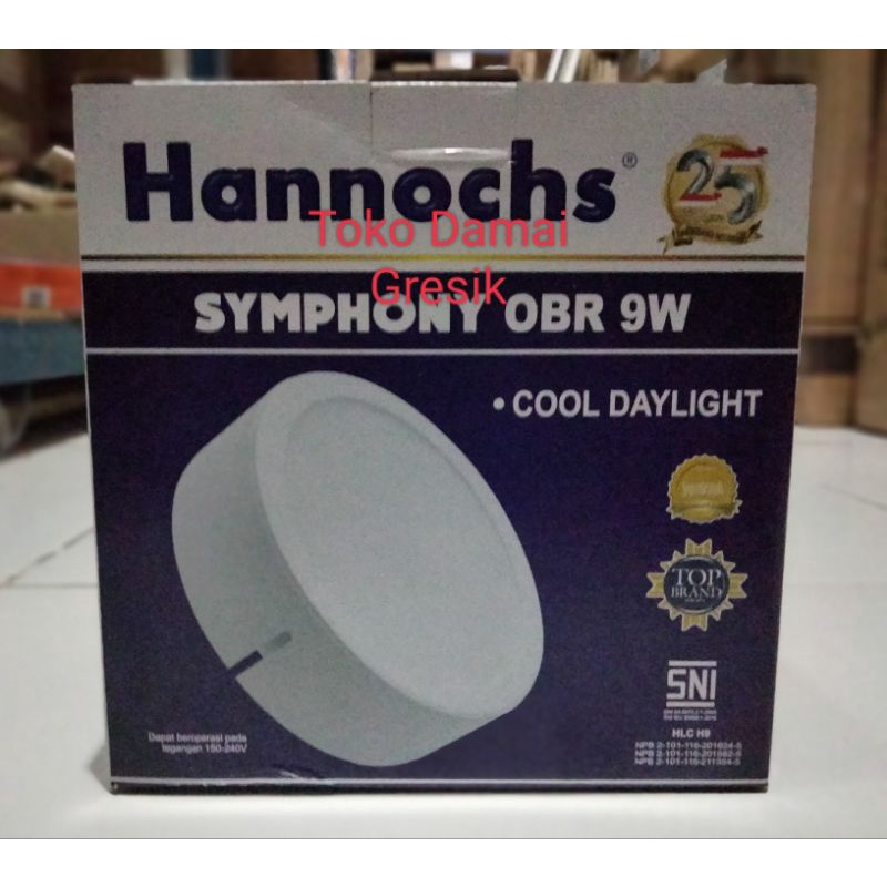 Hannochs downlight led decorative symphony bulat Cool Daylight 9watt OBR