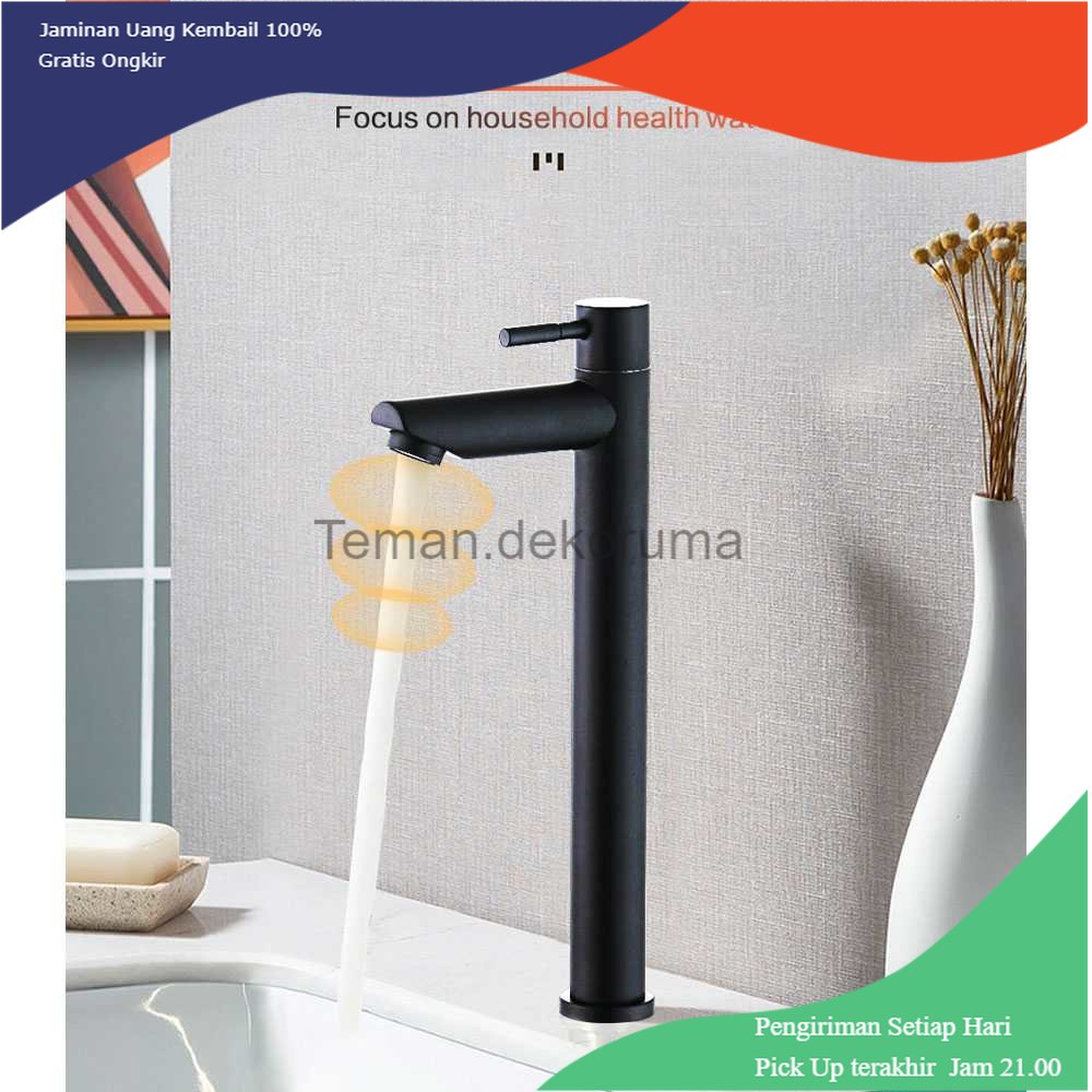 TD - PR VEMUSE Keran Air Bathroom Single Cold Faucet Stainless Steel - WB132