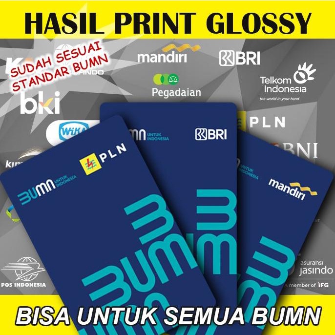 

Cetak idcard id card BUMN Terbaru name tag baru GLOSSY MENGKILAP