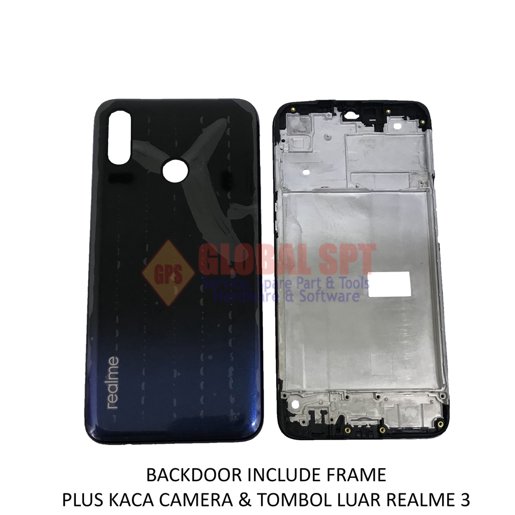 BACKDOOR REALME 3 INCLUDE FRAME / BACK COVER / TUTUP BELAKANG