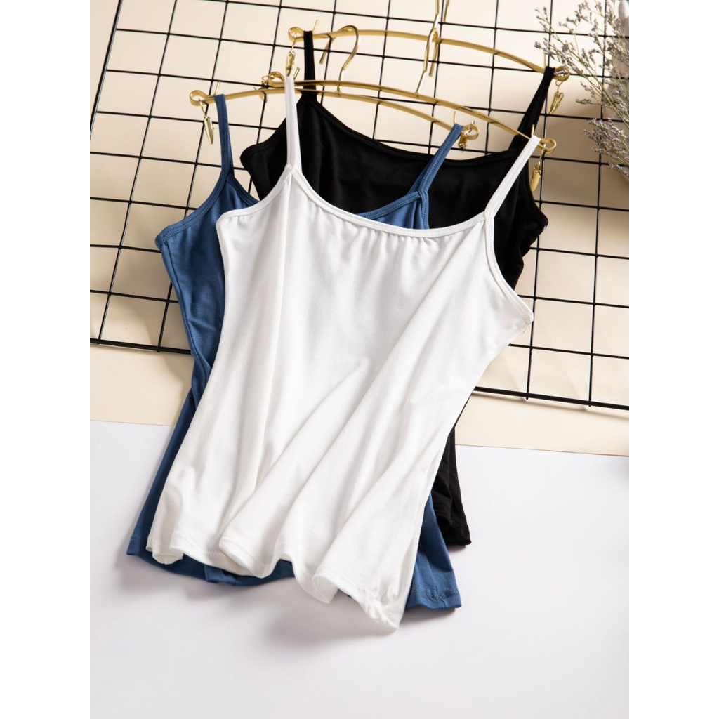 ❤ MIMI ❤  Tanktop Singlet Wanita Polos Basic Tank Top Polos