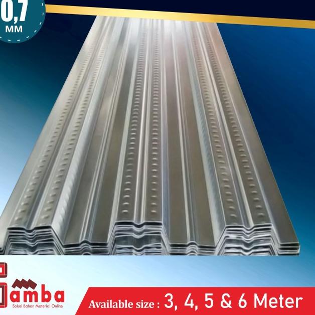 BONDEK TEBAL 0,7 LEBAR 1 METER /FLOORDECK/BONDECK/BONDEX - Harga/Meter
