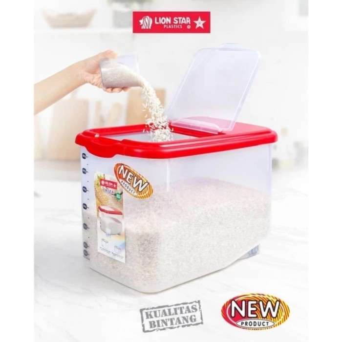 Tempat Beras Kotak Beras Box Rice Oriza 12,5 kg Lion Star RB-17