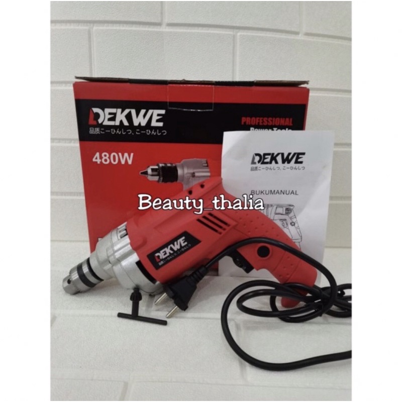 Dekwe 6110 Mesin bor listrik 10mm heavy duty bolak balik body besar