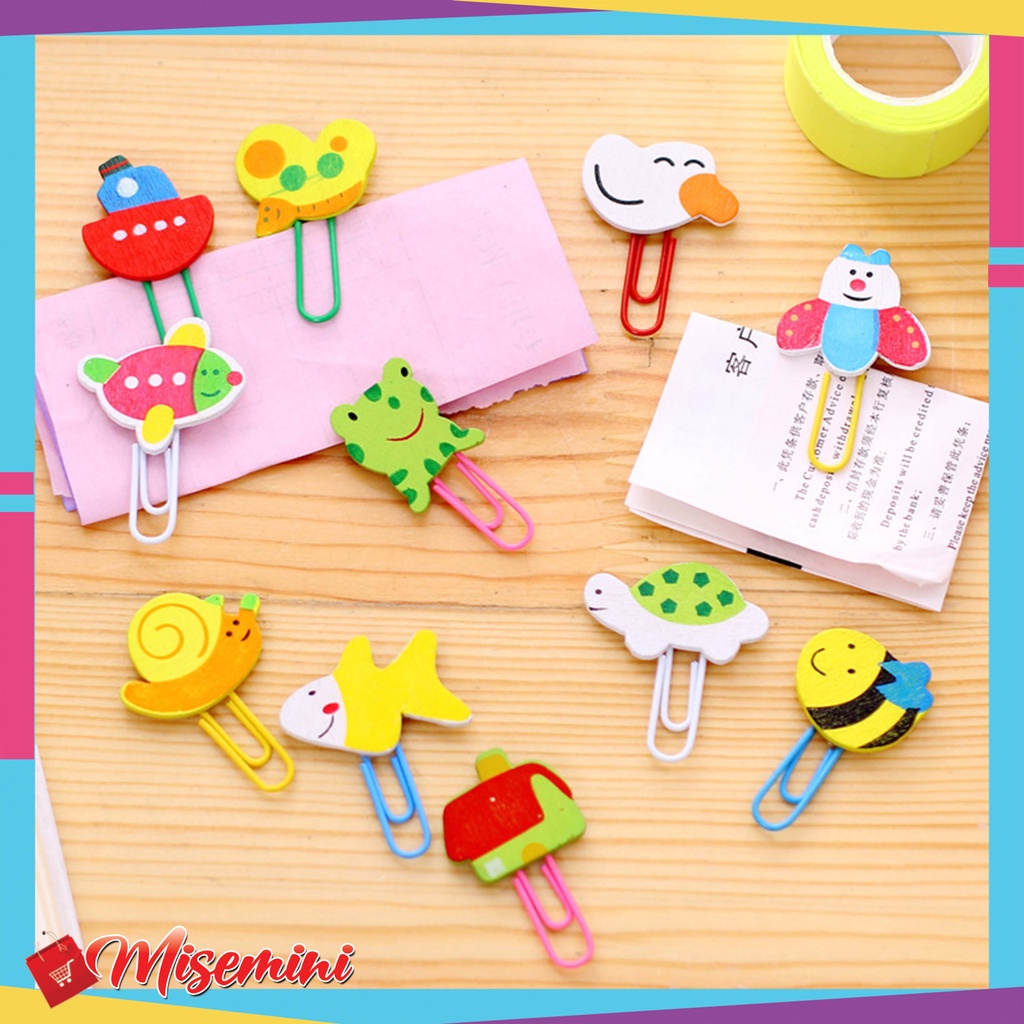 

Ⓜ️Ⓜ️️Penjepit Klip Kertas Karakter Paper Clip Korean Push Pin Set 12pcs
