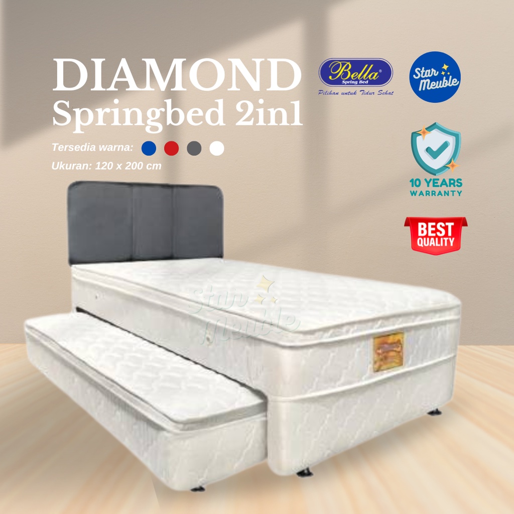 Kasur Set Springbed 2in1 Springbed Sorong Bella Diamond - Star Meuble