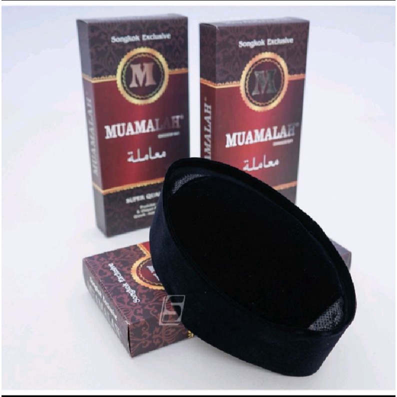 Peci Songkok Muamalah Ac peci Hitam tinggi 8-10cm