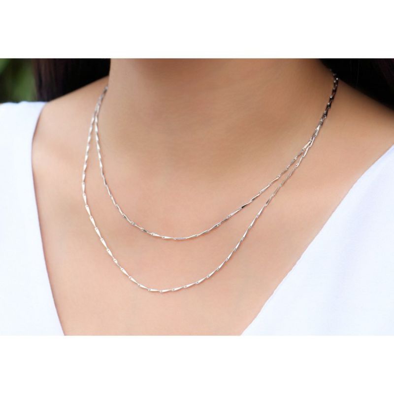 (Ready Stock)Kalung Wanita Korea Liontin Huruf A~Z Rantai Padi Anti Karat Dan Tidak Luntur