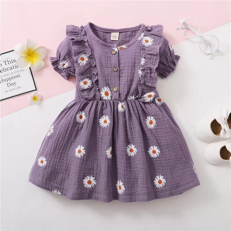 Dress Mariposa Flower Daisy 1-3 Tahun