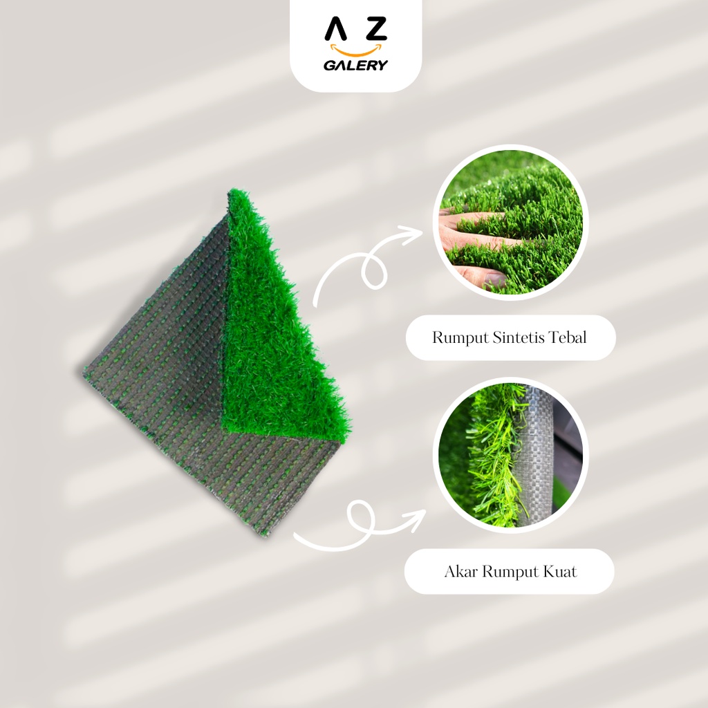 Rumput Sintetis Tipe Swiss Tebal 3 Cm Buat Taman Dan Playground Anak Dilapisi Anti UV Dan Pori Pori Synthetic Artificial Grass Turf Indoor Outdoor Balcony Garden Pet Rug Turf Home Decor PBP132 Azgalery