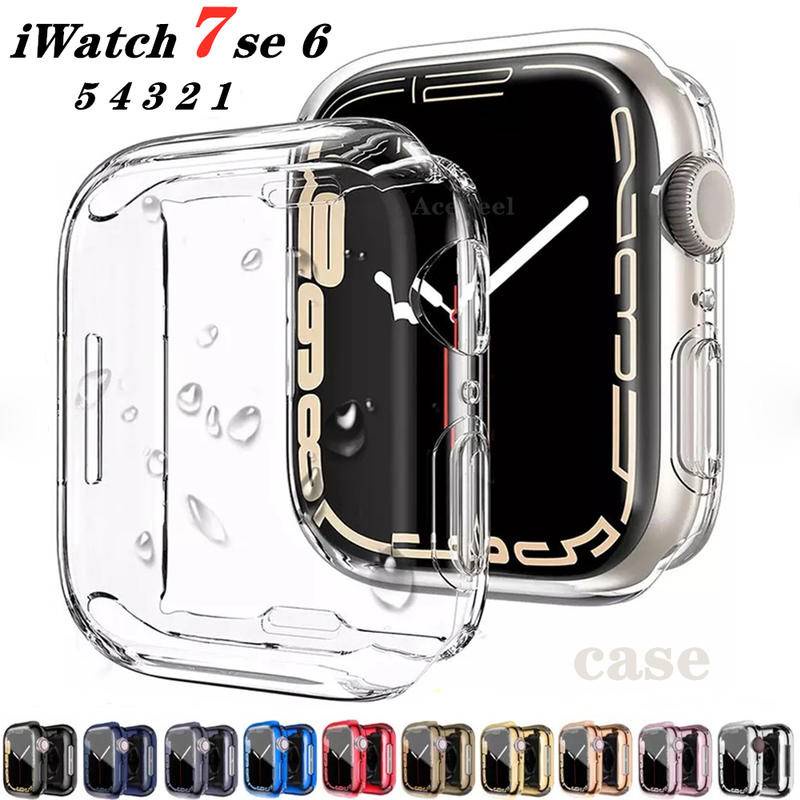 Case Pelindung Layar Bahan TPU bumper Untuk Apple Watch Seri 8 7 6 5 4 3 2 1 SE SE2 49mm 45mm 41mm 42mm 40mm 38mm