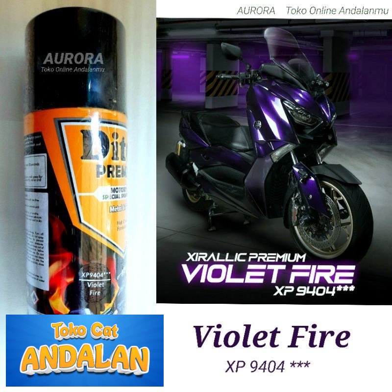 

Toko Andalan - DITON PREMIUM VIOLET FIRE XP9404 pilok pilox pylox cat semprot motor mobil sepeda