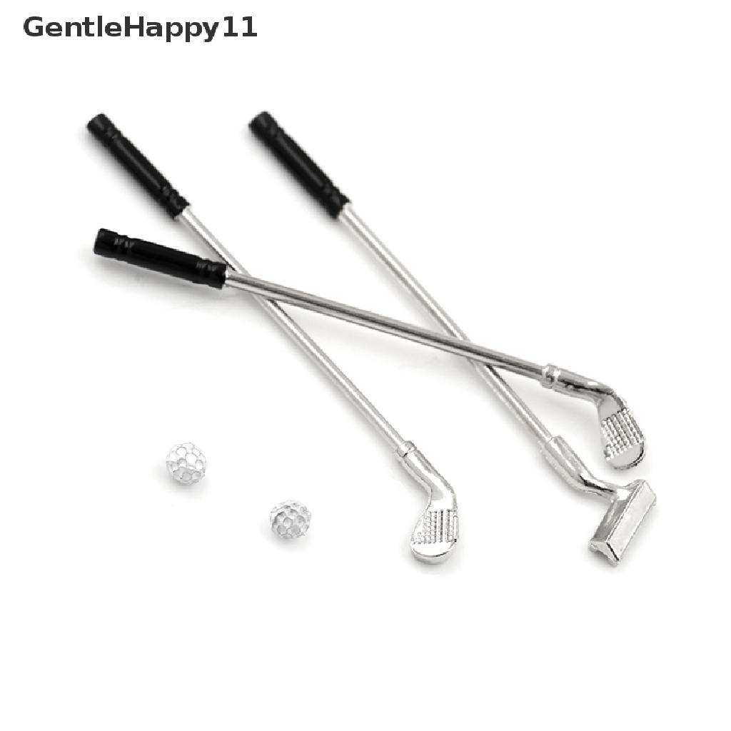 Gentlehappy 1set1: 12rumah Boneka Miniatur golf outdoor Dengan Bola Untuk Mainan Kebun Boneka id