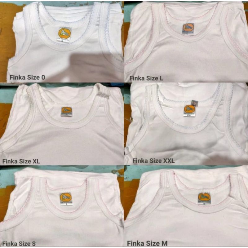 SINGLET BAYI ANAK MEREK FINKA 0SMLXLXXL(3 PCS)