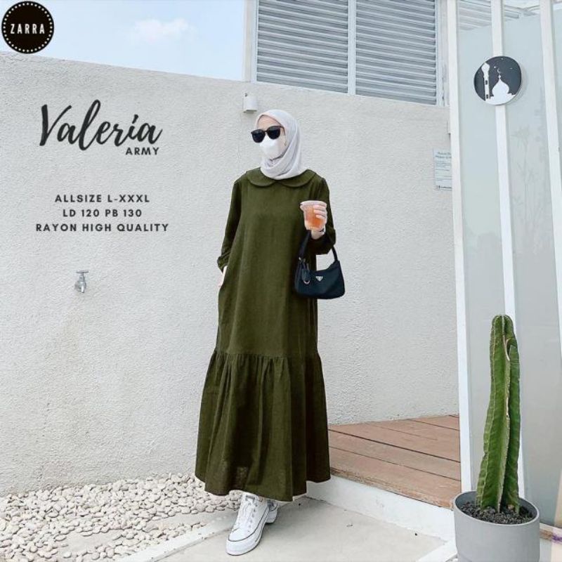 (BISA COD)#JUMBO LD 120 CM#VALERIA BAJU GAMIS WANITA TERBARU