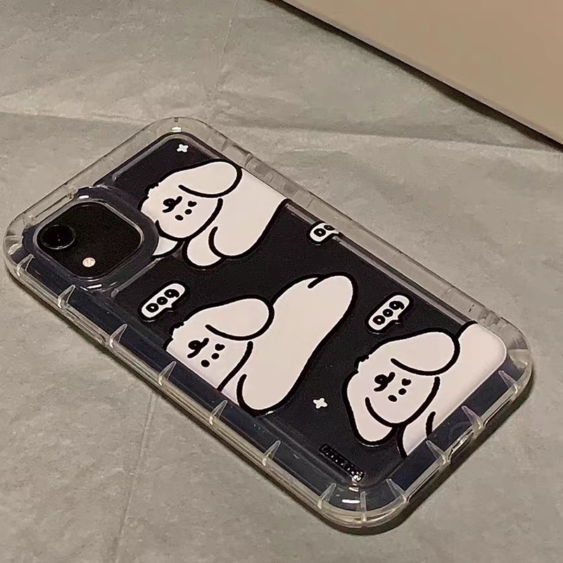 Soft Case Silikon TPU Transparan Motif Anjing Untuk IPhone 14 13 12 11 Pro XS Max X XR 8 7 6 6S Plus