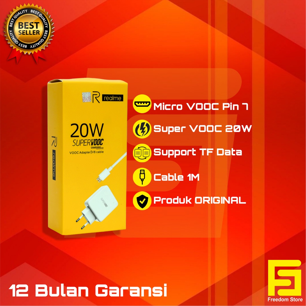 charger kabel realme 3 pro vooc Original 20W Vooc Charging
